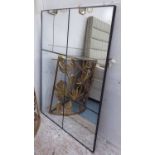 WALL MIRROR, antiqued segmented plate, 123cm x 81cm.