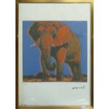 ANDY WARHOL 'Elephant', lithograph, from Leo Castelli gallery, stamped on reverse, edited by G.