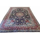 FINE PERSIAN KERMAN LAVER CARPET, 405cm x 295cm,