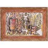 PABLO PICASSO 'Studio', lithograph, dated in plate, suite: Californie, 25cm x 42cm, framed.