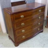 SECRETAIRE CHEST, George III style walnut,