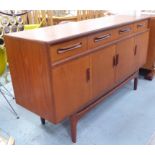 ATTRIBUTED TO G PLAN SIDEBOARD BY VICTOR WILKINS, vintage teak, 153cm x 46cm x 85cm.