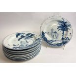 ISIS CERAMIC PLATES, eight, by Deborah Sears for Colefax & Fowler depicting animals, each 28cm W.