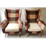 HOWARD KEITH ARMCHAIRS, a pair,