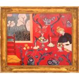 HENRI MATISSE 'Red Room', quadrichrome, 50cm x 60cm, framed and glazed.