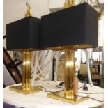 EICHHOLTZ CARUSO TABLE LAMPS, a pair, with shades, 81cm H.