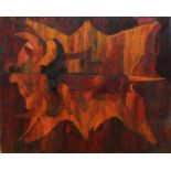 PONCE DE LEON 'Red Bull Hide - La Peau', 1959, acrylic on canvas,