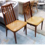 G PLAN DINING CHAIRS, a set of six, by Leslie Dandy, vintage teak, 92cm H.