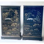 OKA CHINOISERIE CABINETS, a pair,