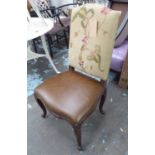RALPH LAUREN SIDE CHAIR, tanned leather finish, 88cm H.