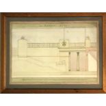 DAVID STEVEN 'A Roman Study', watercolour and pencil, signed, 53cm x 74cm, framed.