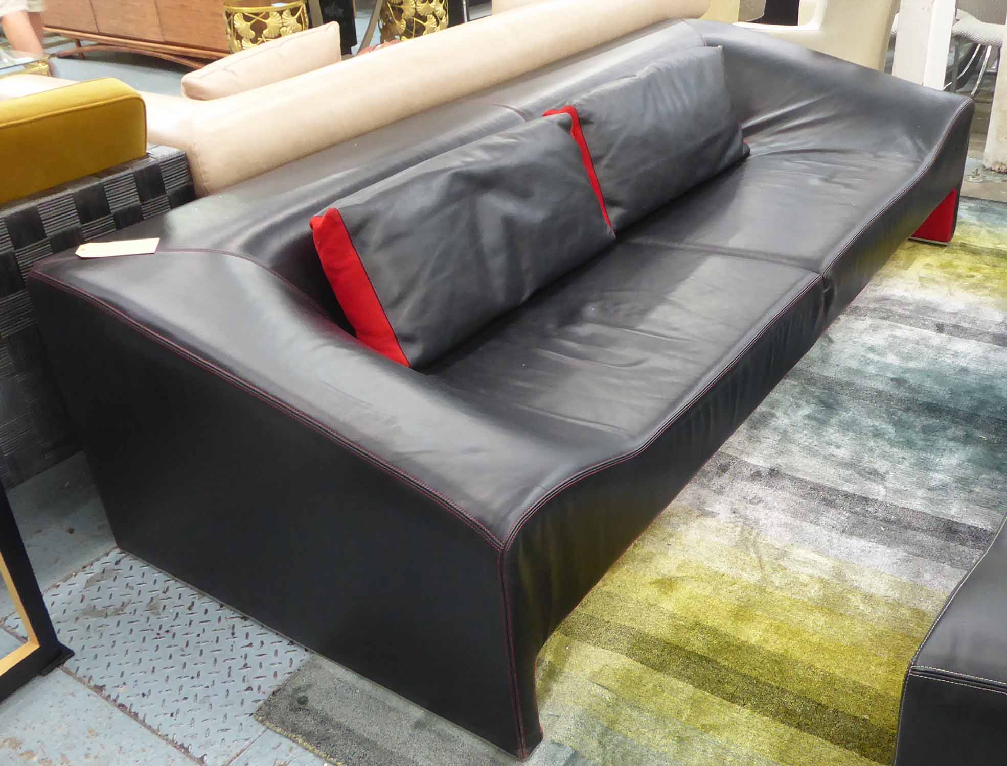 MOROSO MALMO SOFA BY PATRICIA URQNIOLA, red detail, 137cm W approx.