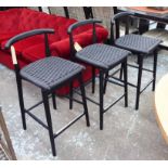 B&B ITALIA JENS BAR STOOLS, a set of three, by Antonio Citterio, 90cm H.