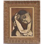 PABLO PICASSO 'Femme se Coiffant', rare lithograph, 1975, Mourlot, ref San Lazzaro, 31cm x 25cm,