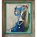 PABLO PICASSO 'Sylvette', off set lithograph, 55cm x 45cm, framed and glazed.