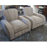 CLUB ARMCHAIRS, a pair,