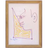 JEAN COCTEAU 'Faun', on Japon paper, signed in the plate, 72cm x 53cm, framed and glazed.