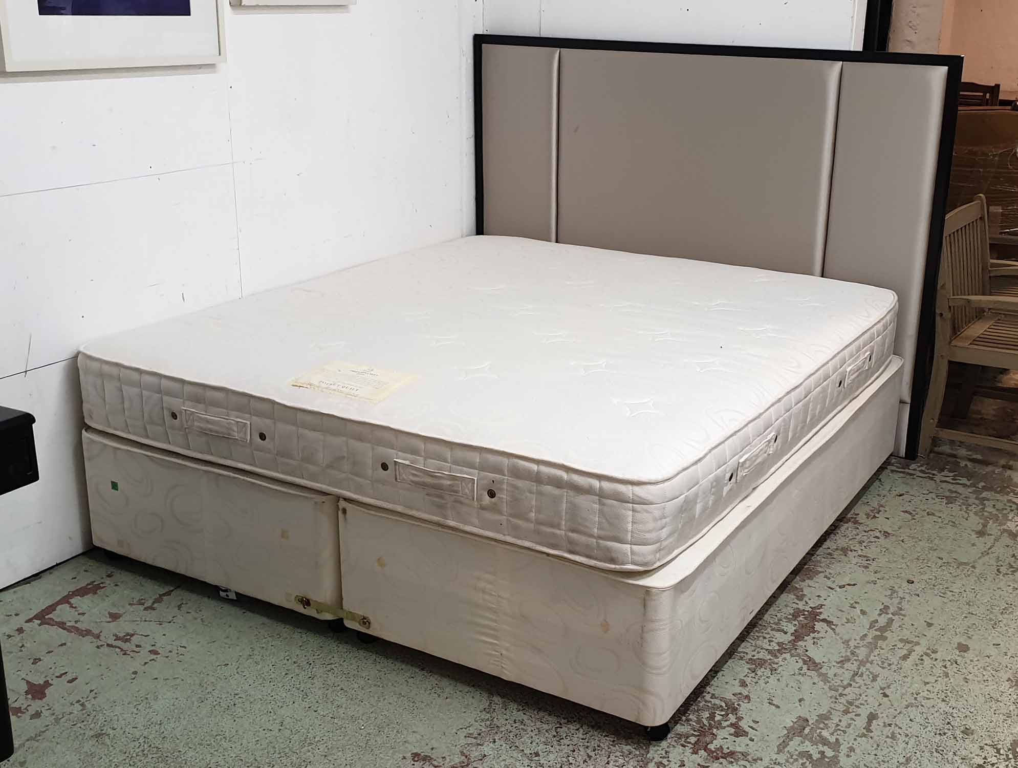 SOFA AND CHAIR COMPANY CHOPIN HEADBOARD, and Dreamworks pocket quilt mattress on divan base, 186.