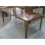 GUDME MØBELFABRIK DINING TABLE, circa 1970, Danish rosewood with two extra leaves (stamped),