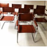 DINING ARMCHAIRS, a matched set of eight,