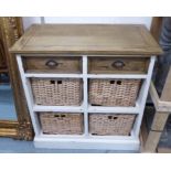 HOUSE KEEPERS SIDEBOARD, French provincial style, 83cm x 48.5cm x 85cm approx.