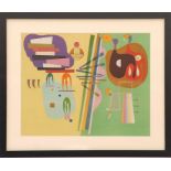 WASSILY KANDINSKY Unanimité', 1969, lithograph, printed by Maeght, 33cm x 42cm, glazed and framed.