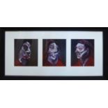 FRANCIS BACON 'Three studies of Isabel Rawsthorne', lithographs, tryptic, Derriere le Miroir,