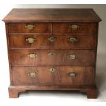 CHEST, early 18th century, English Queen Anne, figured walnut,