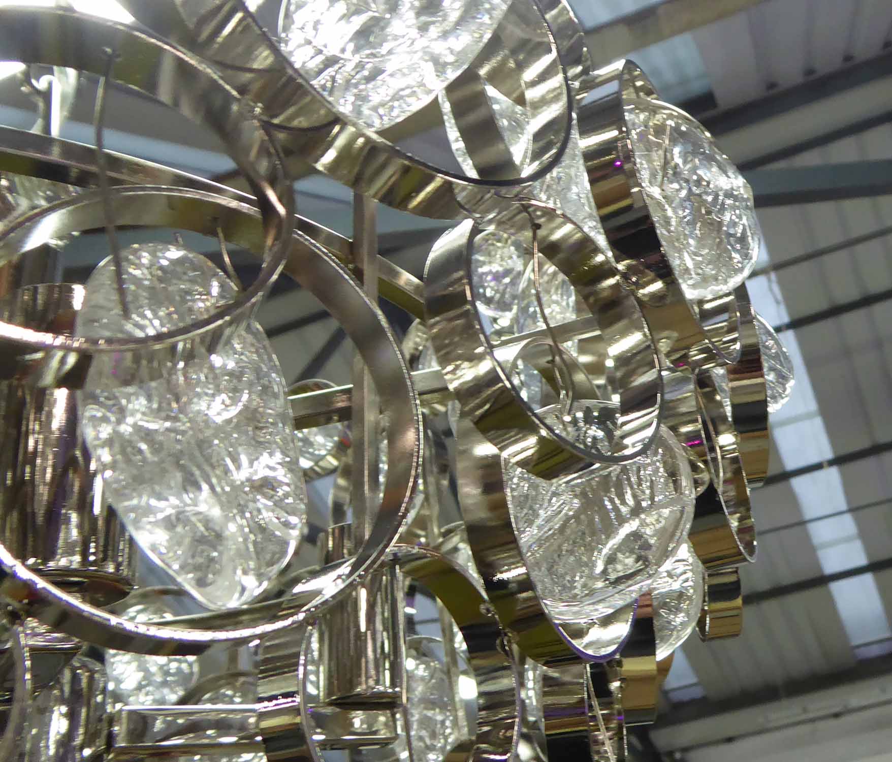 CHANDELIER, 1970's Italian style, with crystal detail, 120cm drop x 45cm diam. - Image 3 of 3