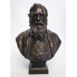 RICHARD RINKER 'Portrait of Frederick William Walker', 1889, bronze bust, signed,