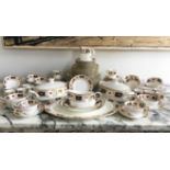 DINNER SERVICE, English fine bone china royal crown Derby 'Derby borders', 10 place,