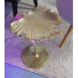 GINGKO LEAF SIDE TABLE, 1970's Italian style, gilt finish, 54.5cm Tall.