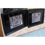 ARCHITECTURAL SCENES, a set of two, Contemporary School photoprints, framed, 80cm x 60cm.