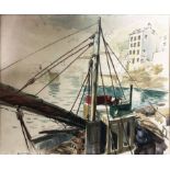 STUART MAXWELL-ARMFIELD (1916-1999) 'Polperro Harbour', 1954, watercolour, signed and dated,