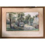 19th CENTURYSCHOOL 'Cottage in Kent', watercolour, titled, monogrammed VPR and dated 1889,