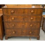 HALL CHEST, Georgian and later mahogany containing four drawers (adapted),