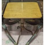 LAMP TABLE, Regency mahogany, the tilt top on a turned column with tripod supports,