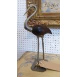 FONDICA CO ART, sculpture of a heron, 36cm H.