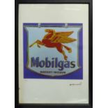 ANDY WARHOL 'Mobilgas', lithograph, from Leo Castelli gallery, stamped on reverse, edited by G.