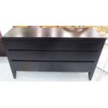 SIDEBOARD, contemporary design, ebonised finish, 150cm x 45cm x 86cm.