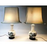 TABLE LAMPS, a pair,