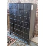 APOTHECARY CHEST, Chinese ebonised with 24 drawers, 82cm x 45cm x 122cm H.