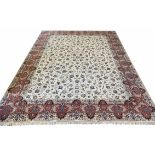 VERY FINE PART SILK TABRIZ CARPET, 395cm x 303cm,