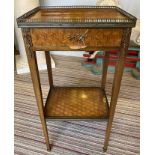 OCCASIONAL TABLE, circa 1900, French kingwood parquetry,