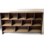 CUBBY HOLES/SHELVES, vintage pine shelving with twelve graduated compartments,
