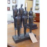 CONTEMPORARY SCHOOL, the figures, on stand, 44cm H.