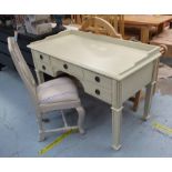 VANITY SET, including dressing table and chair, Swedish country house style, 130cm x 65cm x 86.5.