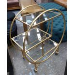 COCKTAIL TROLLEY, French Art Deco inspired design, 93cm H.
