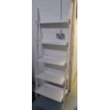 LADDER SHELVING, contemporary design, white painted finish, 88cm H.