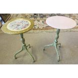 WINE TABLES, two, Regency design hand painted, 68cm H.